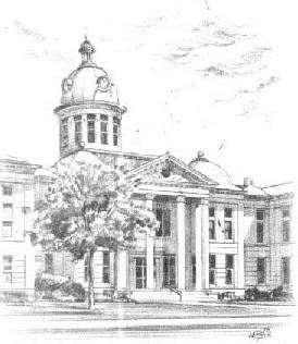 Sketch of the Historic Polk Courthouse