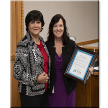 Polk County Judge (and Circuit Judge-Elect) Susan L. Barber receives Opioid Awareness Month Proclamation from Polk County BOCC